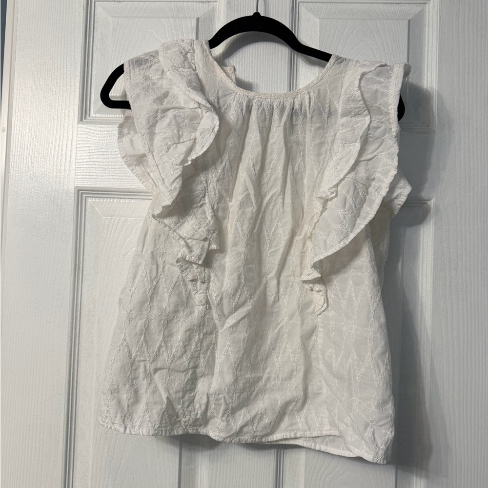 Universal Thread peasant white sleeveless top size medium